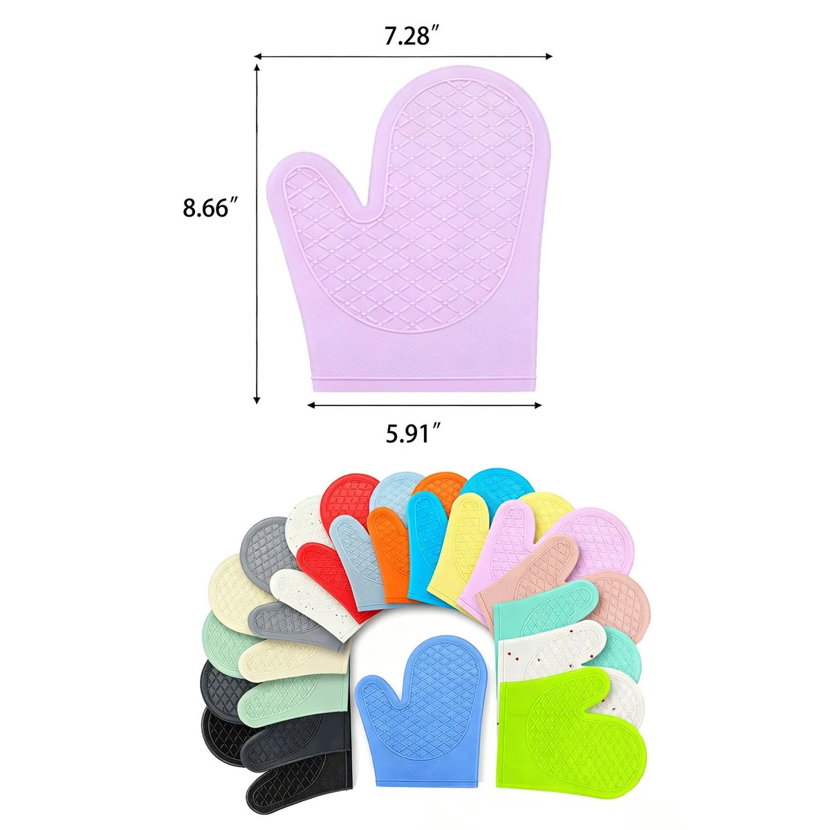 Heat Proof Silicone Oven Gloves with Custom Logo 1