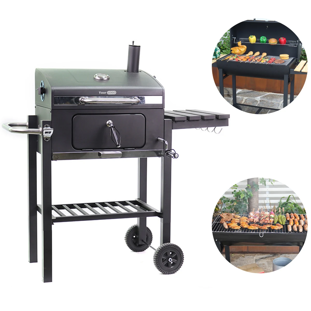 Iron Single Sided Household Charcoal Barbecue Stove 1
