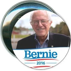 Sanders, Photo with Bernie Logo, Political Button 1
