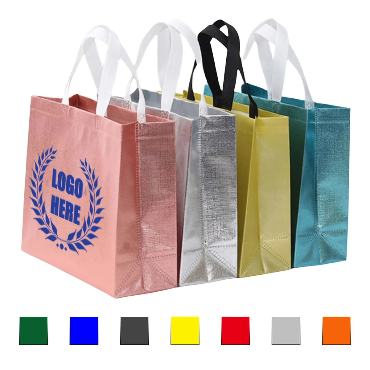 Large Laminated Metallic Shopping Grocery Non-Woven Bag 1