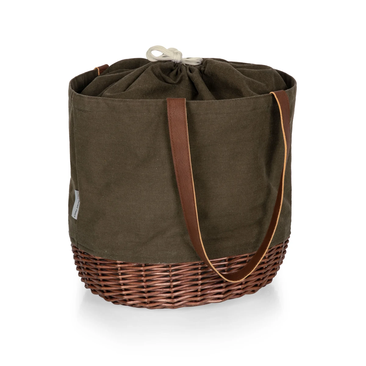 Coronado Canvas and Willow Basket Tote 1