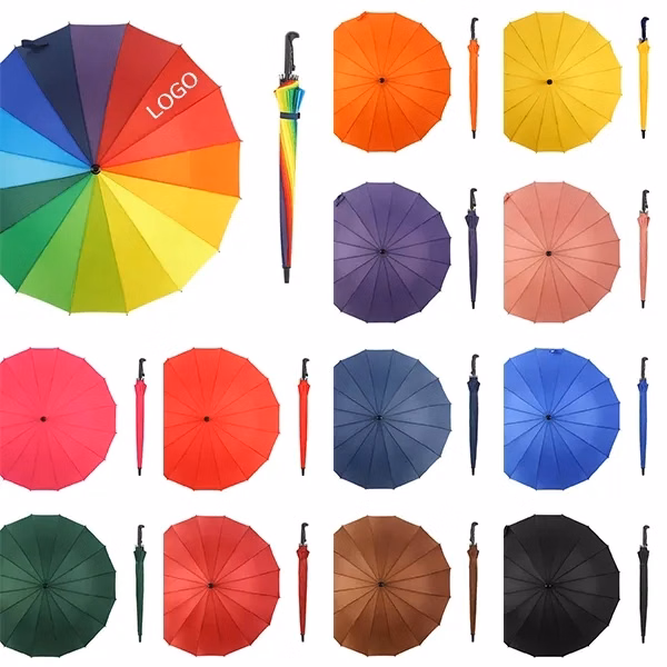 Automatic Open 45-Inch Windproof Umbrella with 16 Ribs