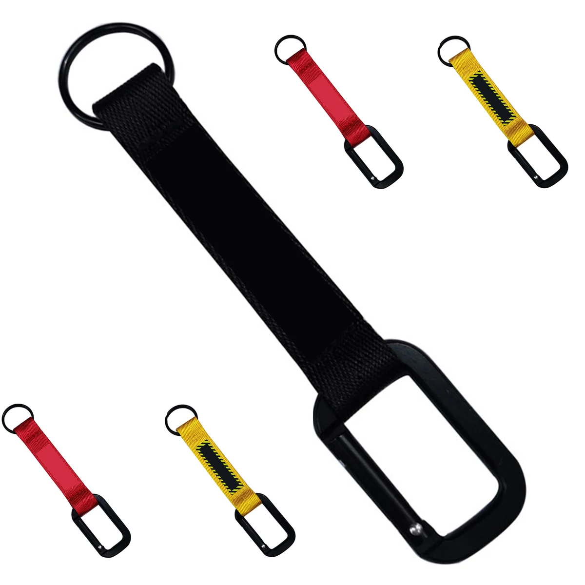 Carabiner with Web Strap Key Ring 1