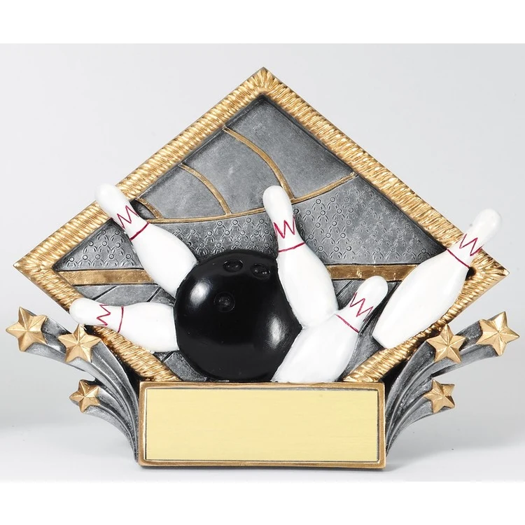 Bowling Diamond Shape Plate Awards 1