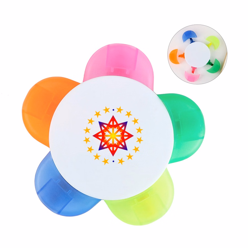 Petal Shaped Highlighter 5 In 1 Markers