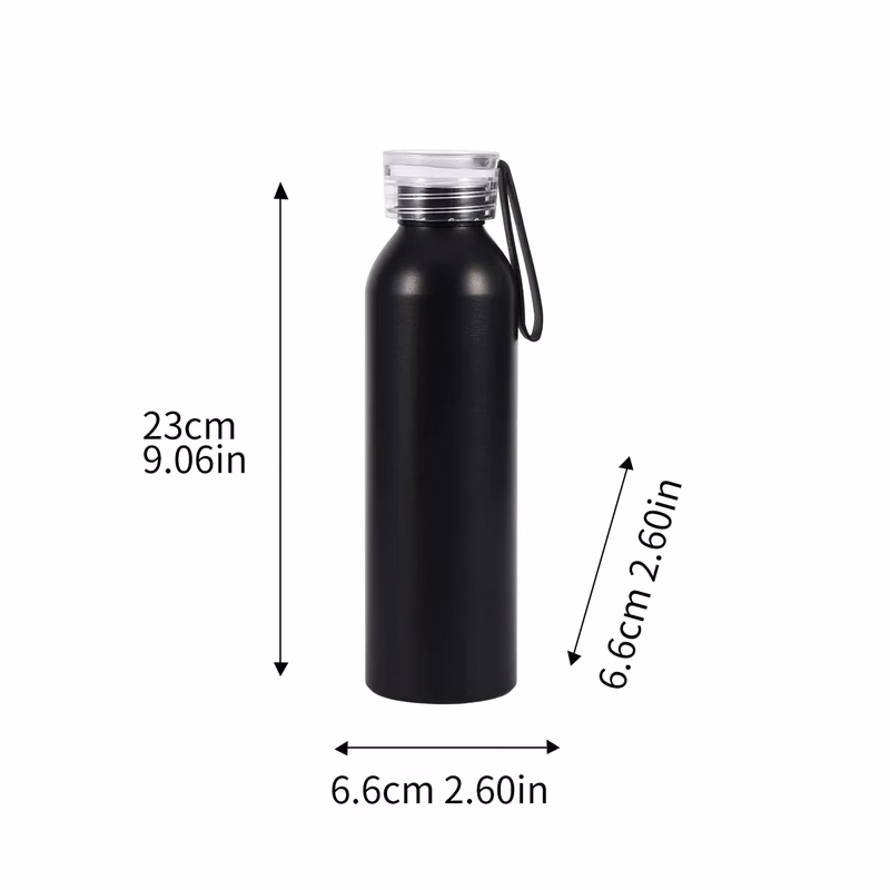 20oz Sports Water Bottle Screw Cap Carry Strap