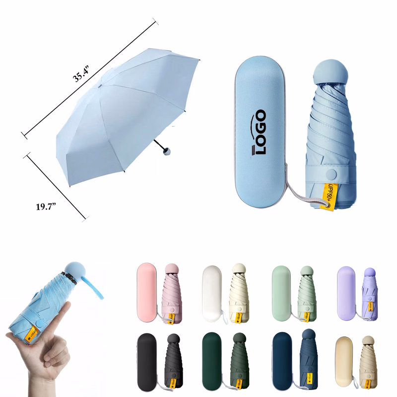 Compact Mini Capsule Umbrella For Sun And Rain
