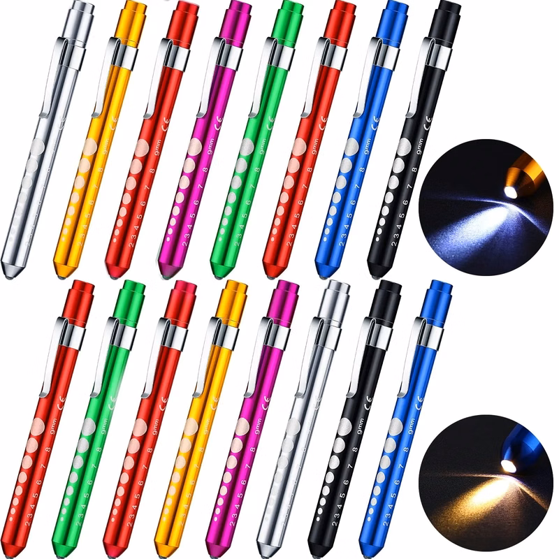 Clickable Led Medical Penlight With Pupil Gauge