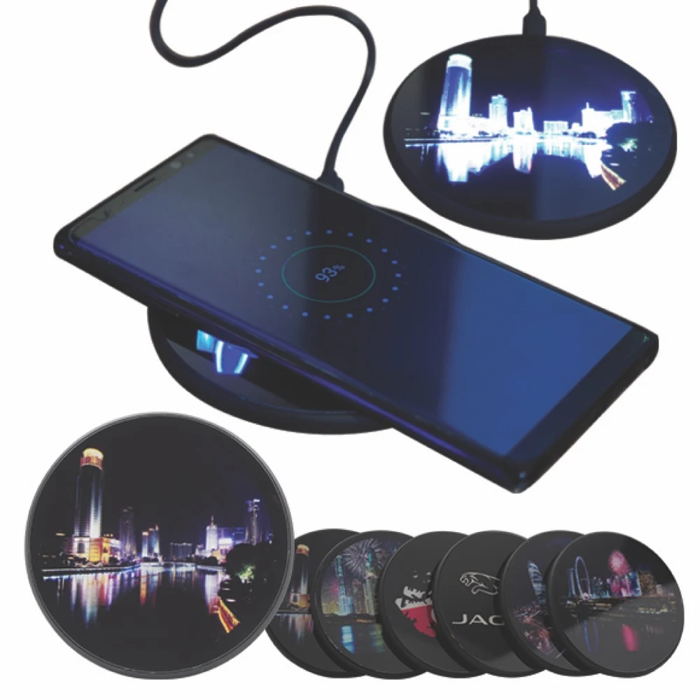Logo Bright "Glass" Fast Speed Wireless Charger 1