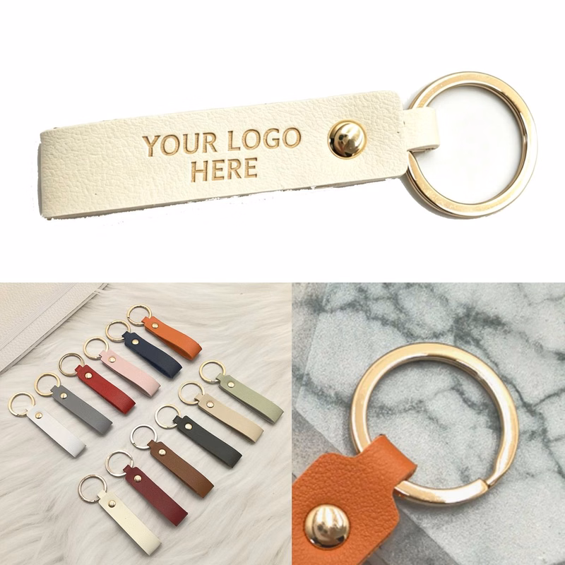 Promotional Durable PU Leather Keychain