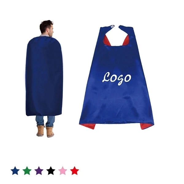 Double Layer Satin Adult Superhero Cape 1