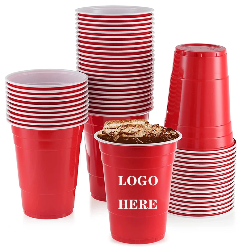 16-Ounce Reusable Plastic Drinking Cups 1