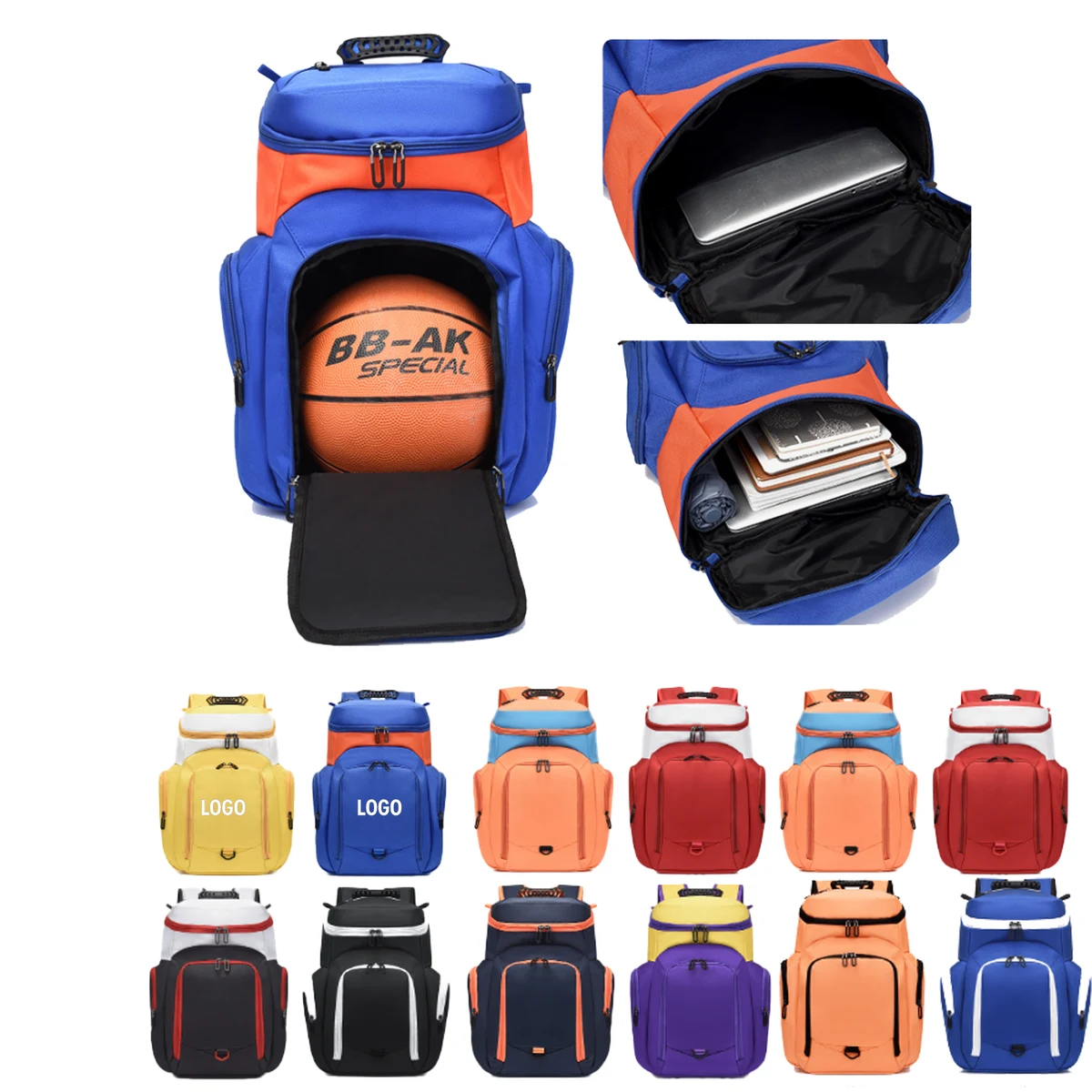 Large Capacity Sports Backpack With Logo 1