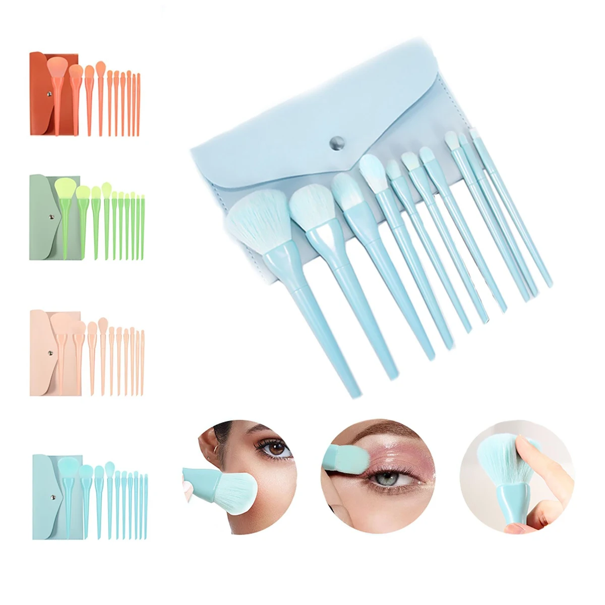 10 Piece Makeup Brushes Set Tools 1