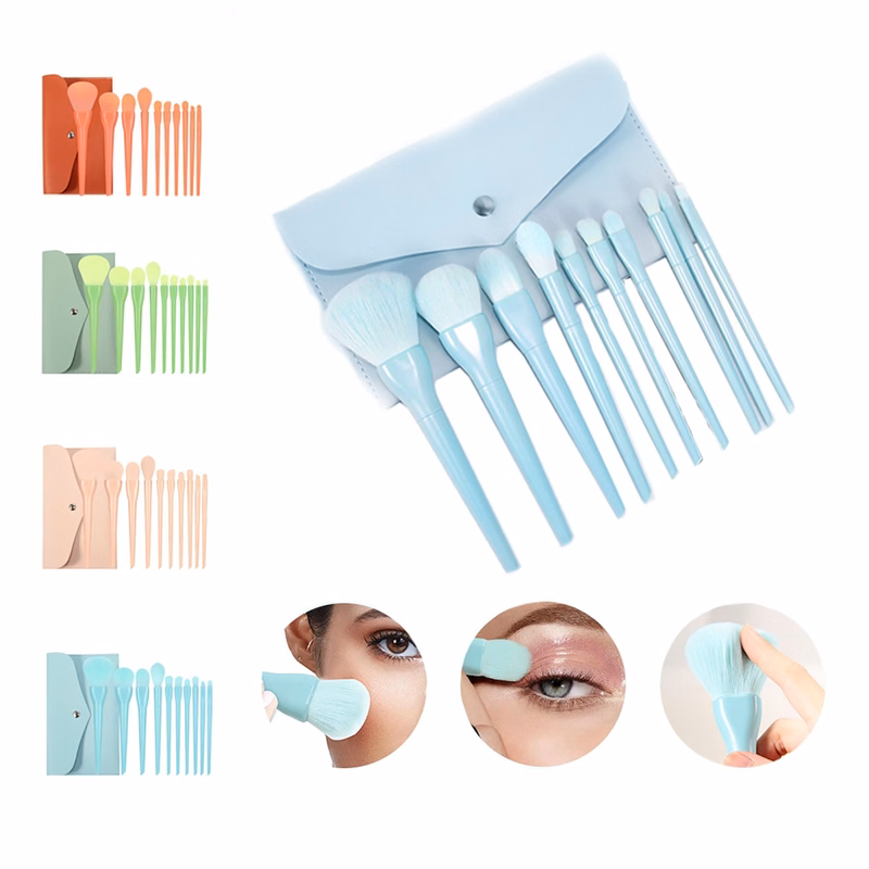 10 Piece Makeup Brushes Set Tools