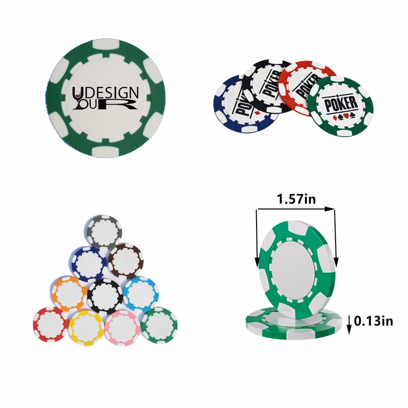 Custom Logo Two Tone Plastic Poker Chip