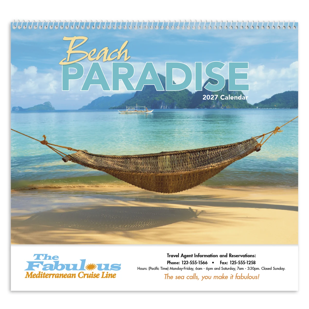 Good Value™ Beach Paradise - Spiral Calendar 1