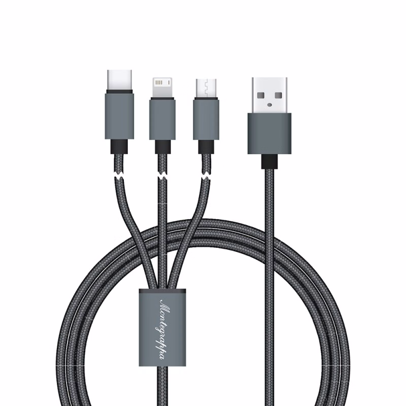 Connect Reach 5ft 3-in-1 Braided Charging Cable