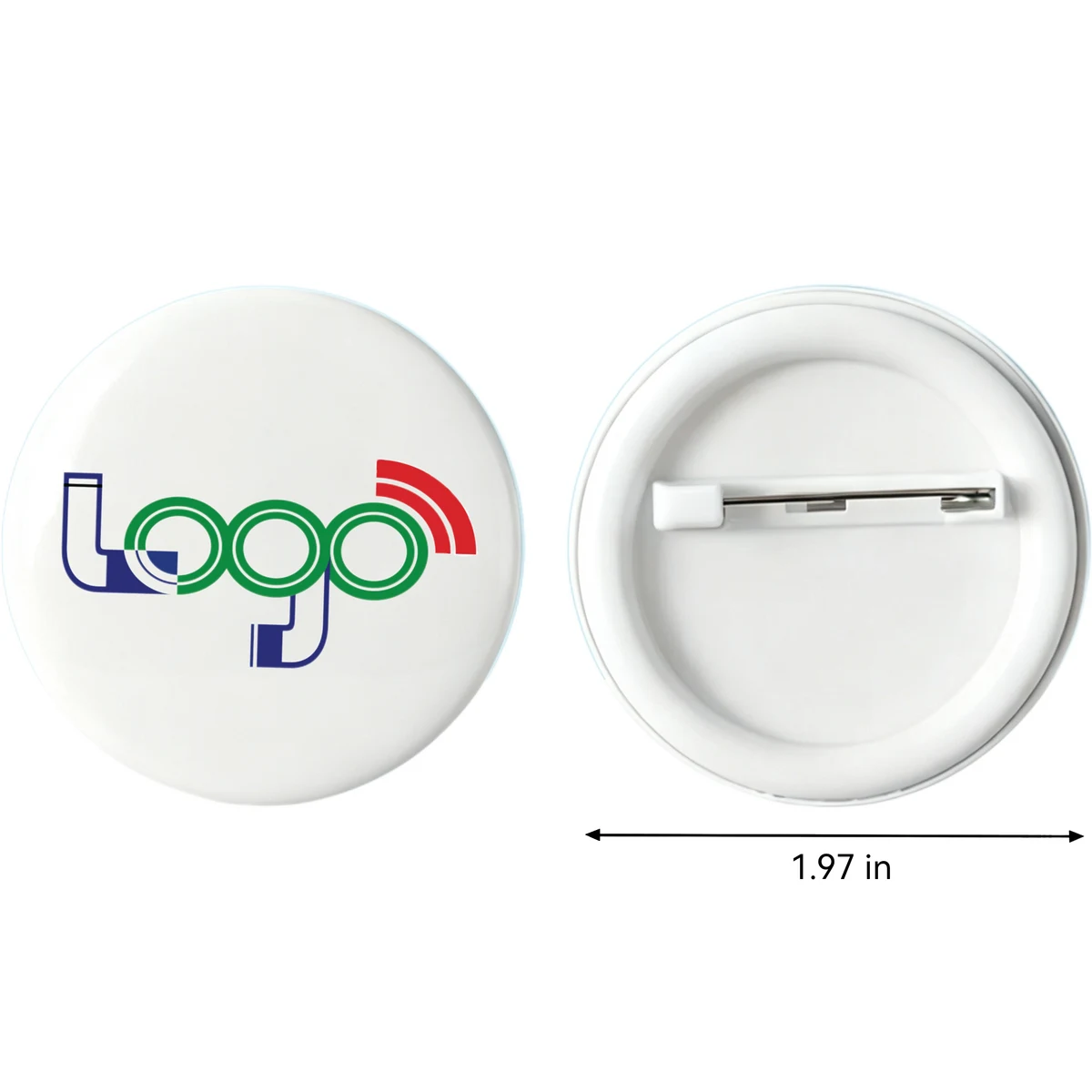 Metal and Plastic Button Badge 1