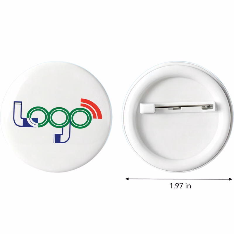 Metal and Plastic Button Badge