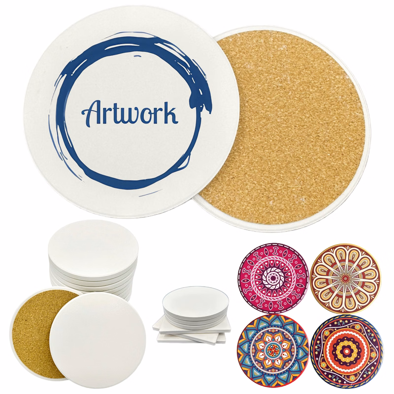 Round Ceramic Table Drink Coaster