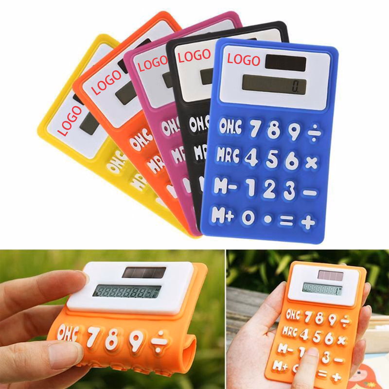 Silicone Solar Powered Calculator MOQ 100pcs