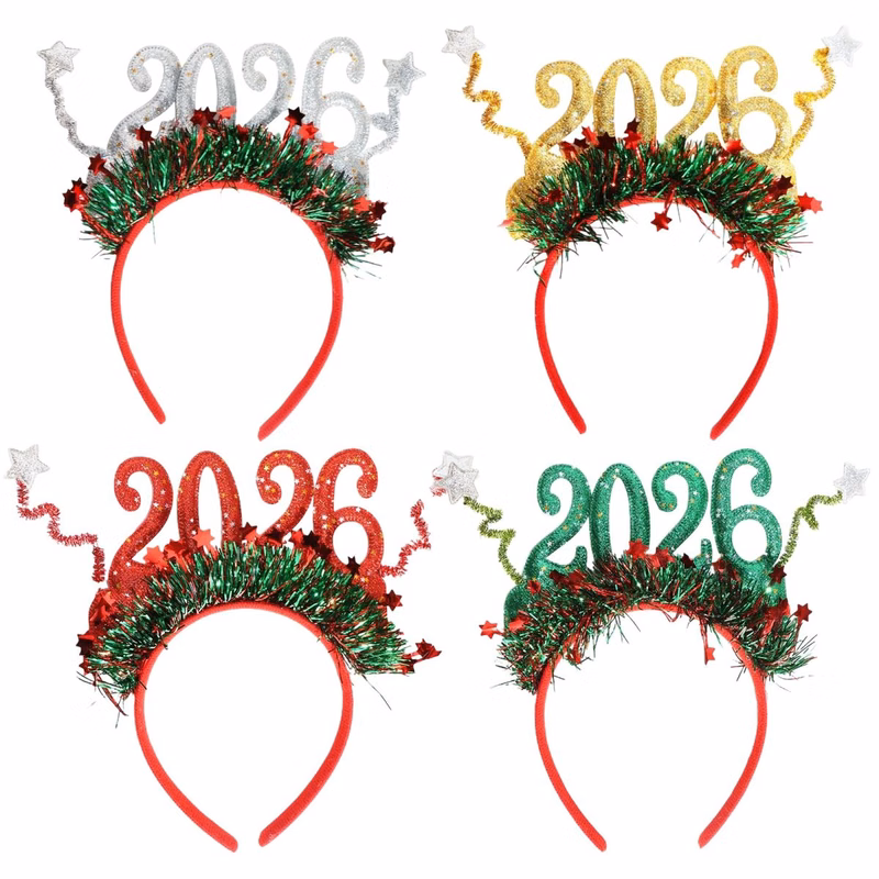 2026 New Year Festive Decor Headband