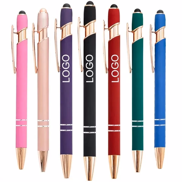 Ellipse Softy Rose Gold Metallic Pen w/ Stylus