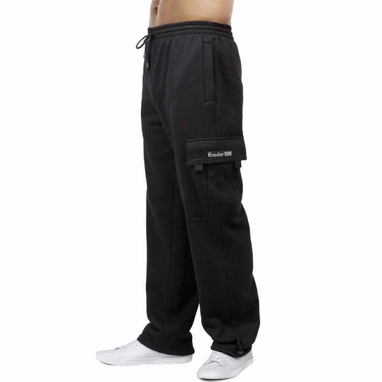 Knocker Men's Fleece Cargo Pants - 2XL Black
