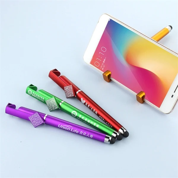 Custom Meteor Plastic Ballpoint Pen 5.47 inches with Chrome Accents — Stylus Writing 1
