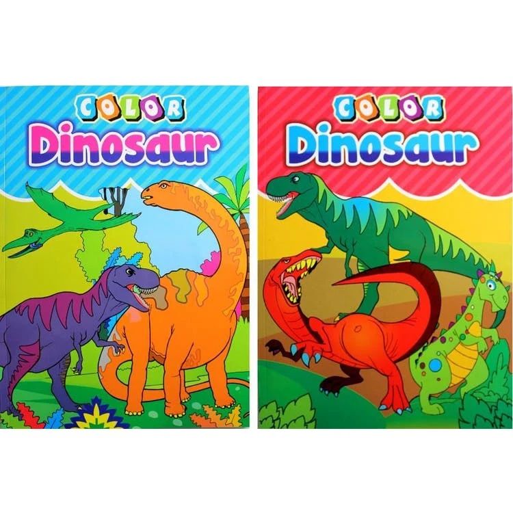 Dinosaur Coloring Books - 2 Designs 96 Pages 1