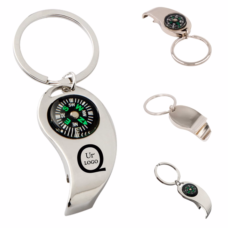 Compass Keychain Bottle Opener