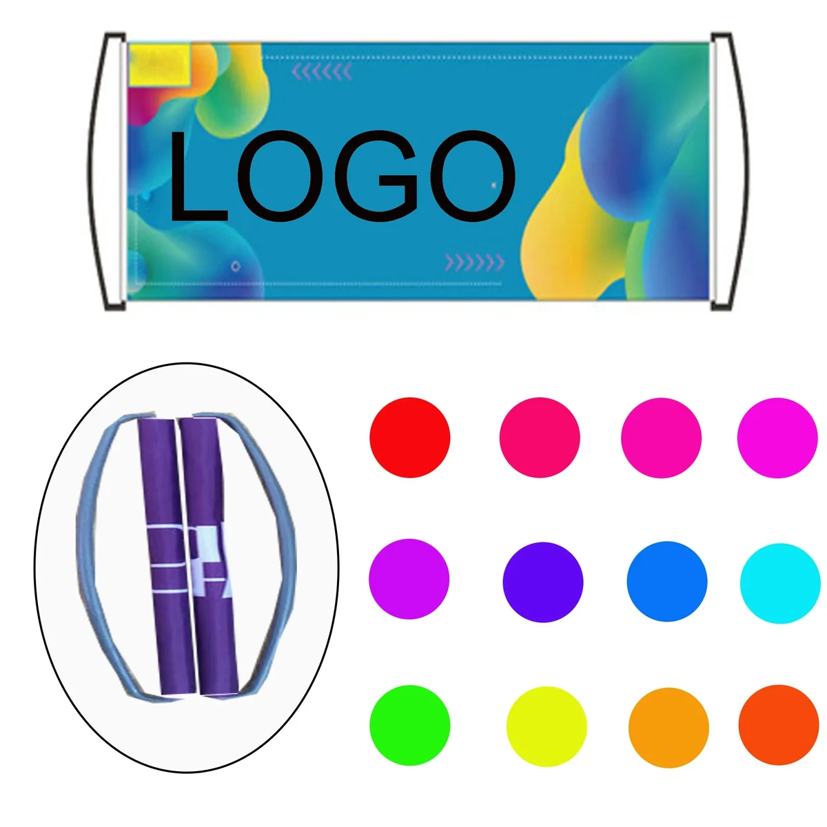 Full Color Spot Retractable Rolling Hand Banner 1