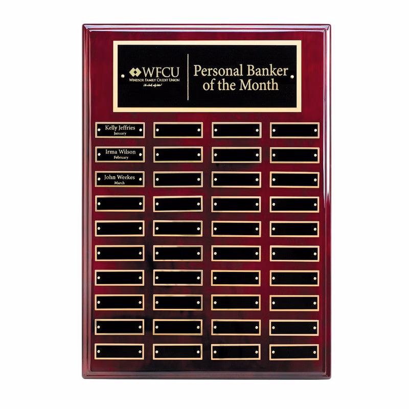 14 X 20 Rosewood Perpetual With 40 Plates