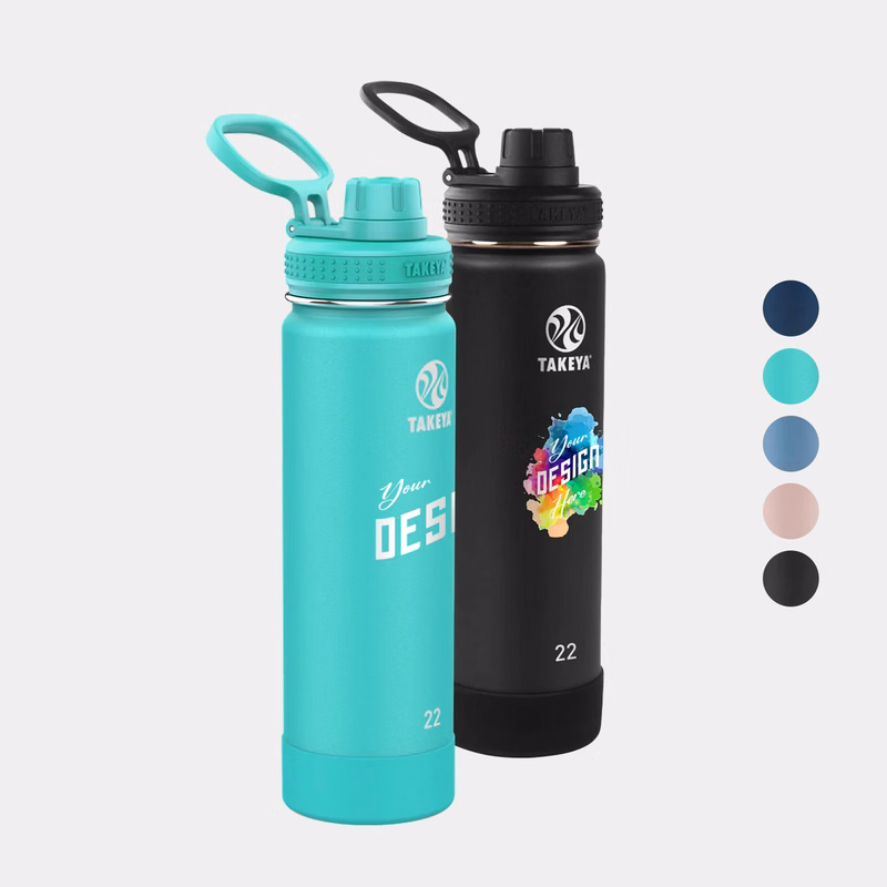 22 oz Takeya® Stainless Steel Insulated Active Water Bottle w/ Spout Lid