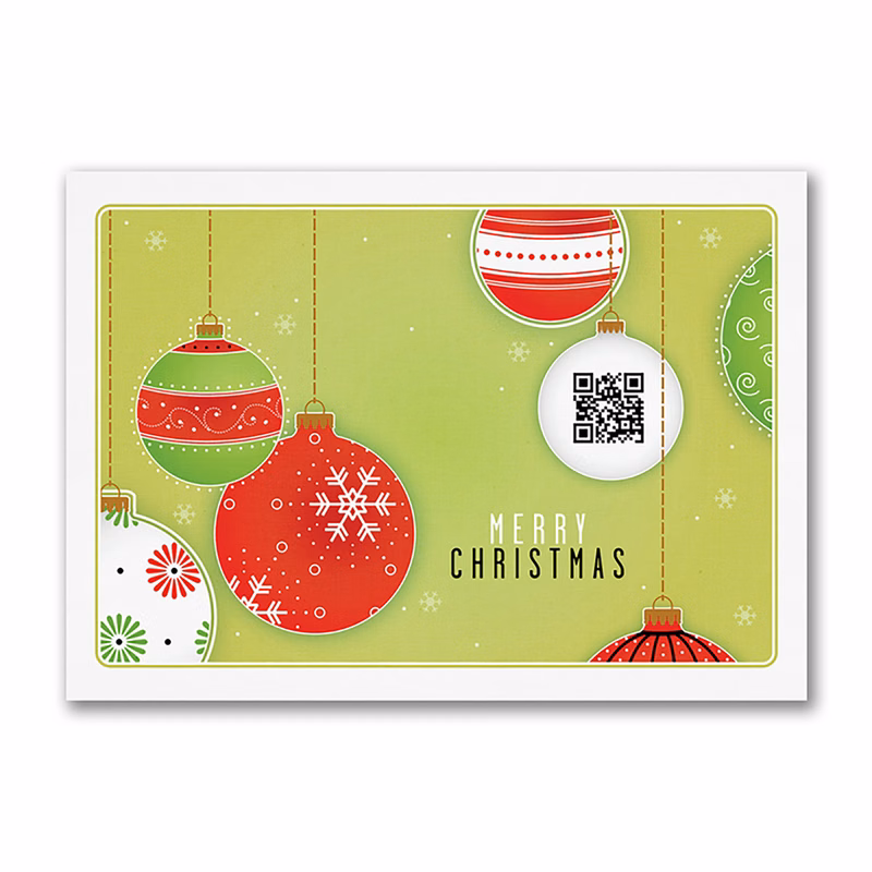 Ornament QR Code Card