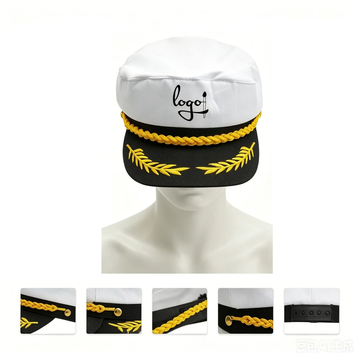 Embroidered Captain Cap for Cosplay 1