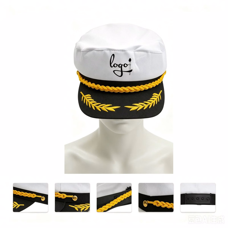 Embroidered Captain Cap for Cosplay