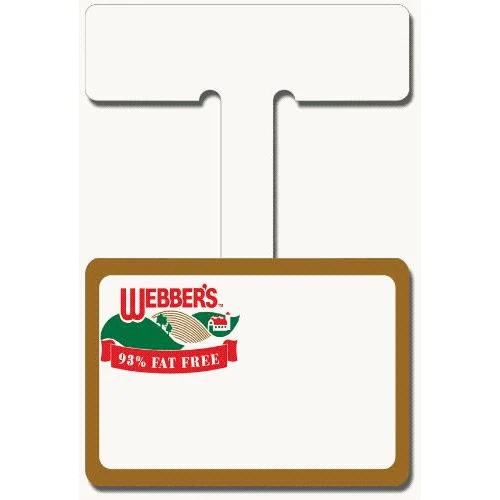 Rectangle Vinyl Shelf Dangler Sign (Spot Color) 1