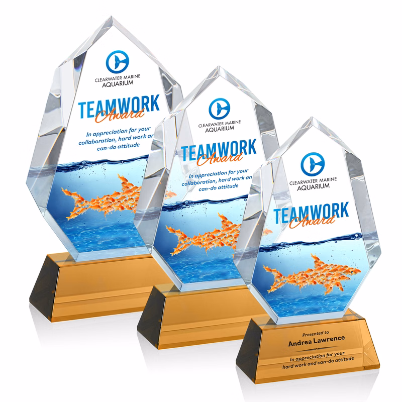 Norwood VividPrint™ Award on Newhaven Base - Amber