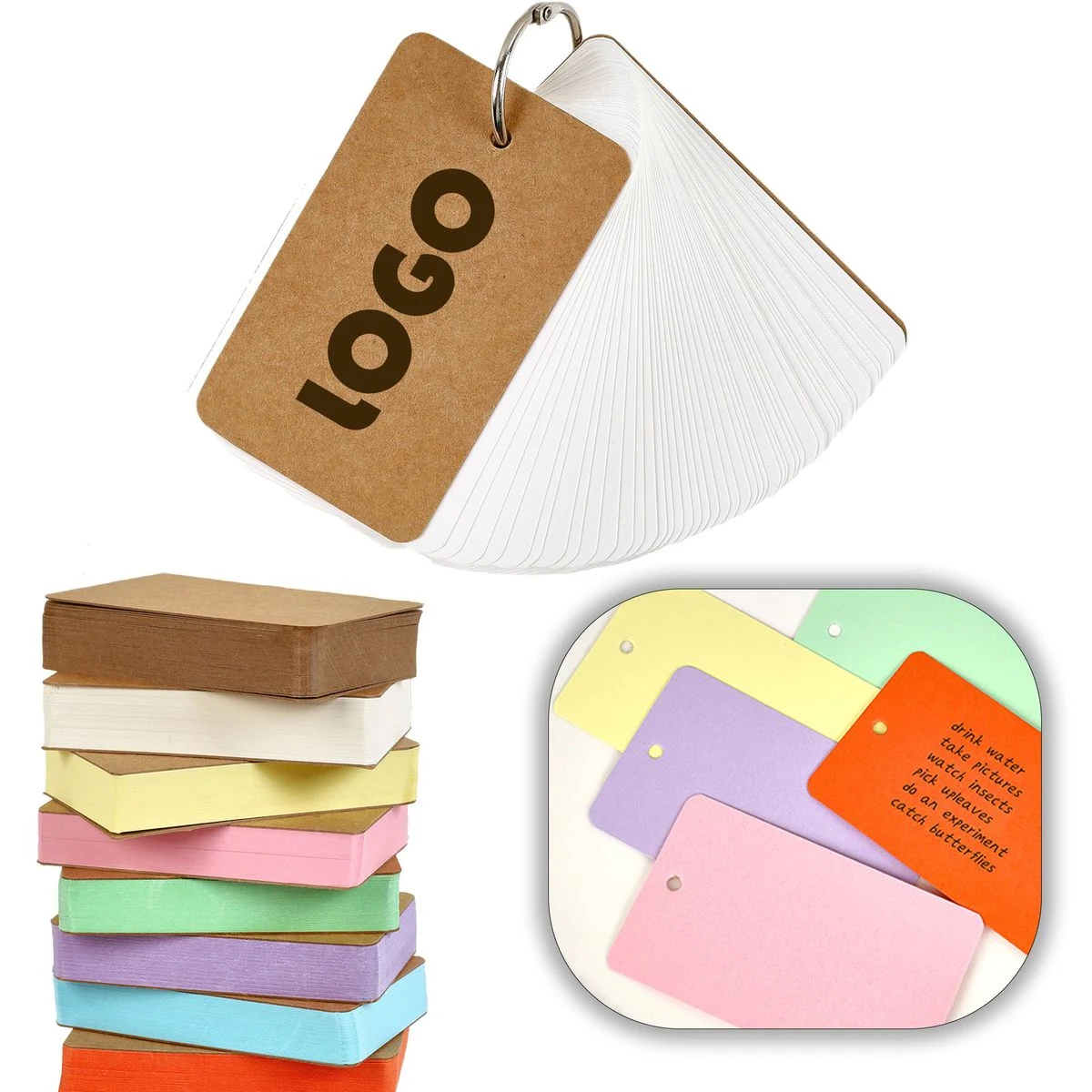 Ring-Bound Leatherette Index Cards Notebook 1