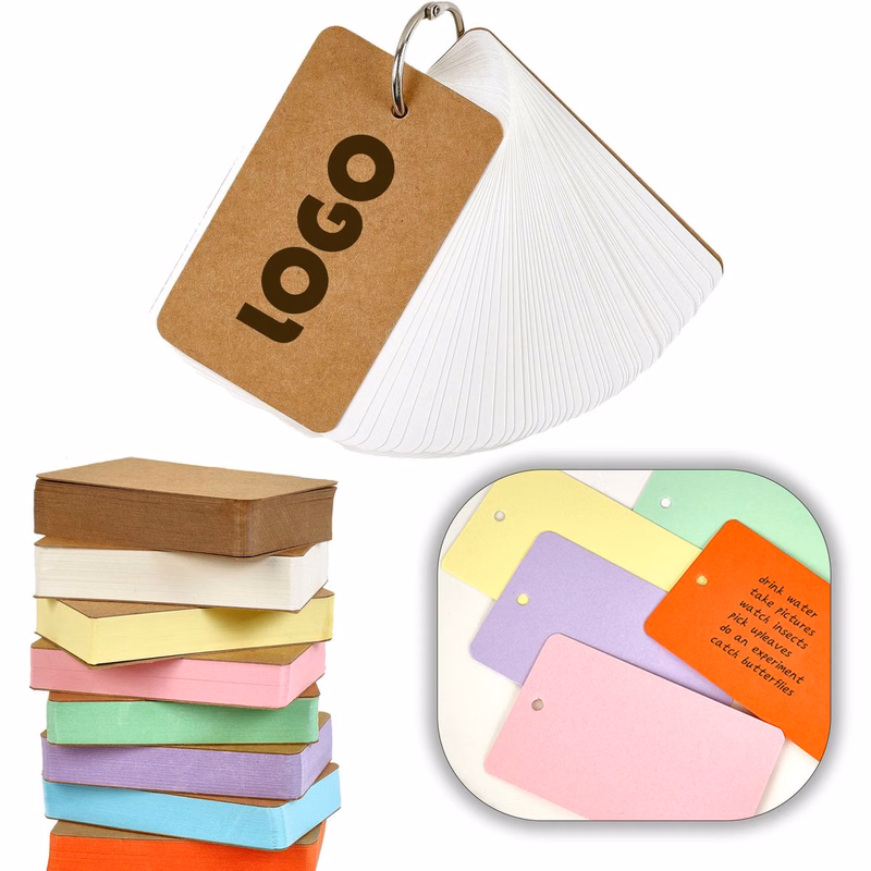 Ring-Bound Leatherette Index Cards Notebook