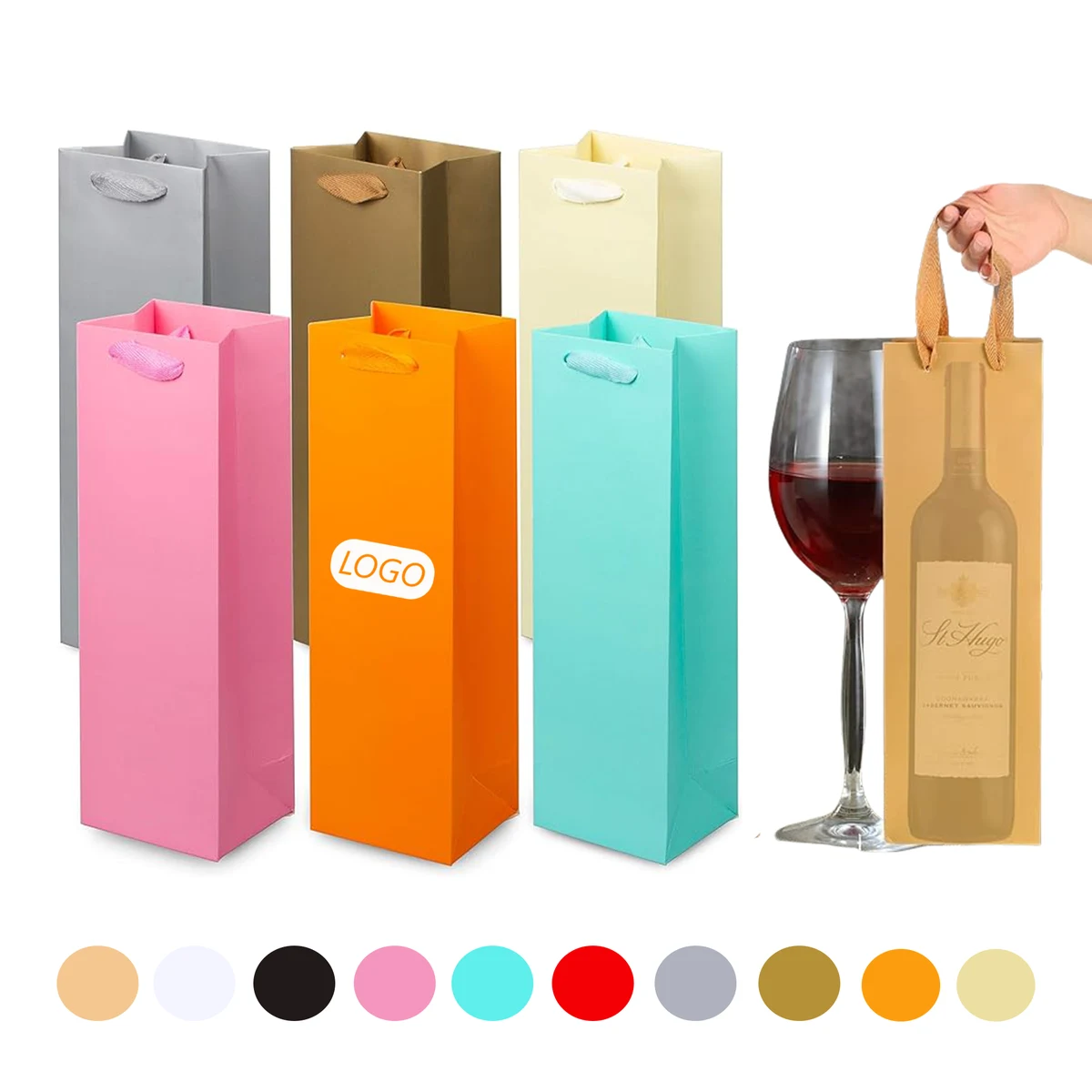 Colorful Wine Gift Bag With Handle 1