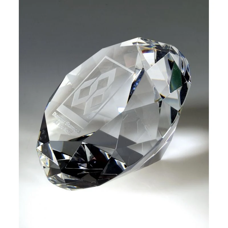 Optic Crystal Diamond Paperweight In Deluxe Box 1