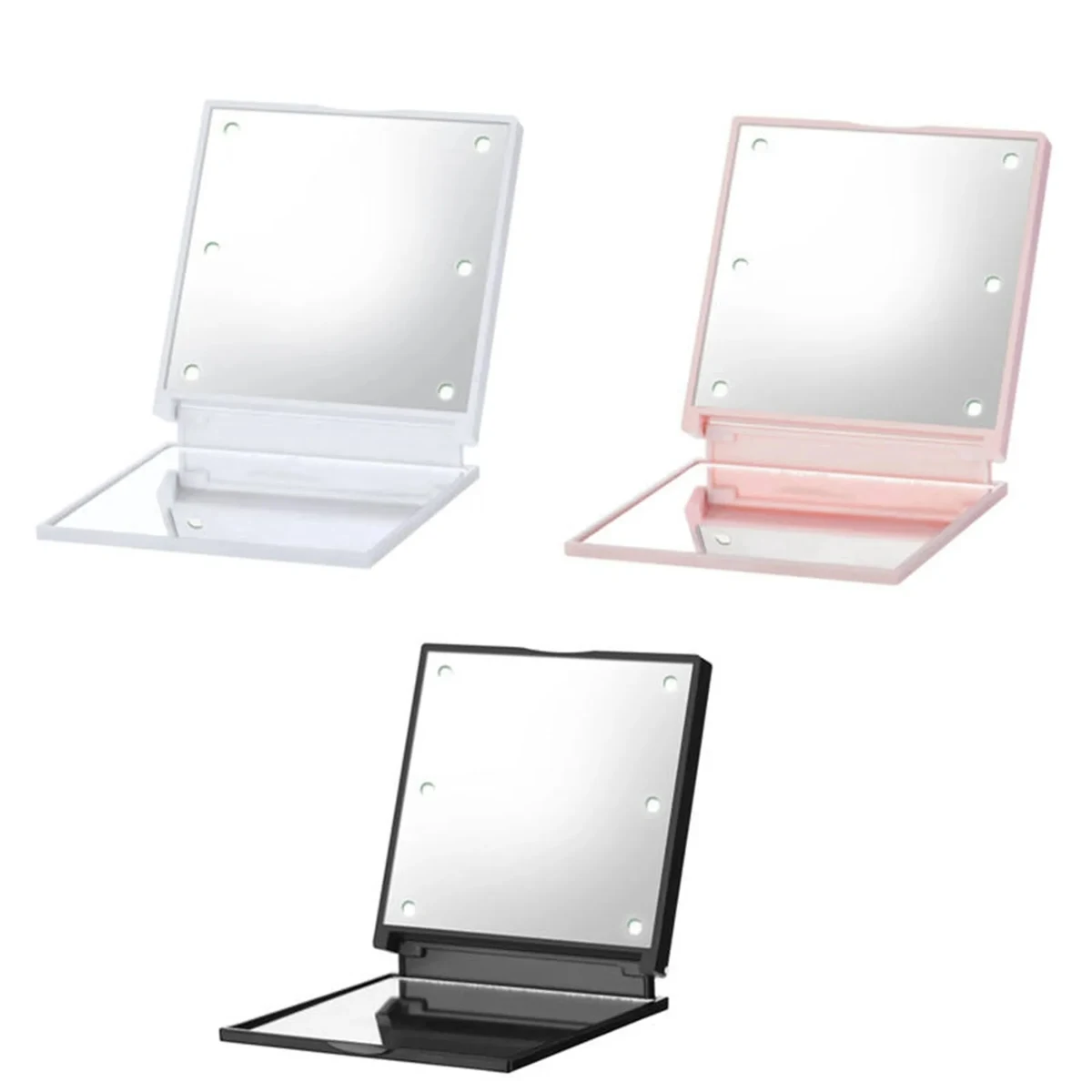 Lighted Folding Travel Makeup Mirror 1