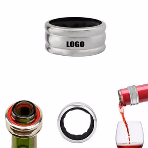 Stylish Dual Ring Shaped Wine Drip Stopper Collar