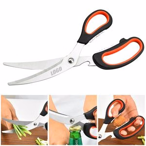 Curve Scissors With Bottle Opener Stainless Steel