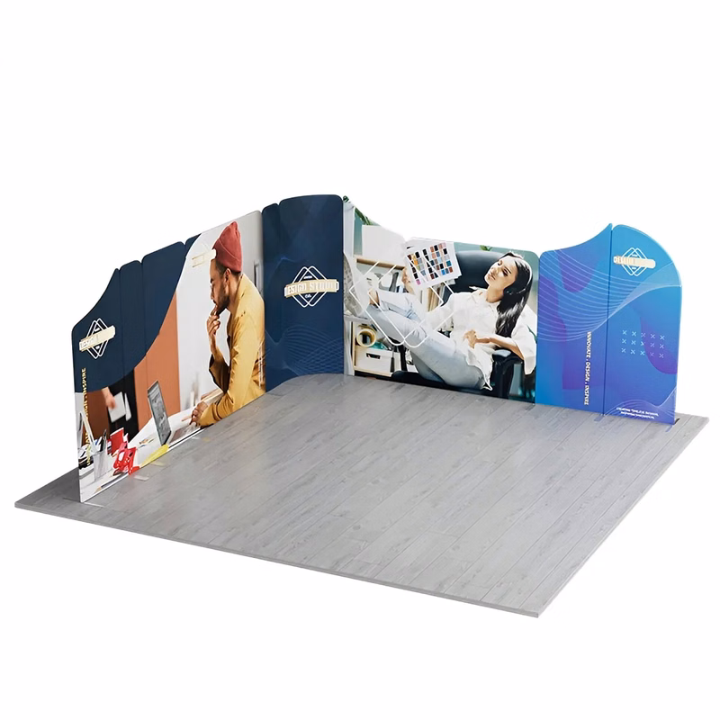 16.4x16.4ft Magnetic Modular Fabric Displays- L Shape Island