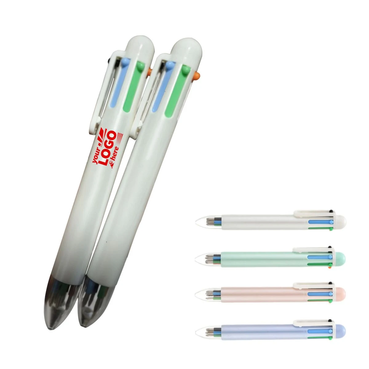 Customized 6 Colors Ballpoint Pen, custom pen with logo imprint 1