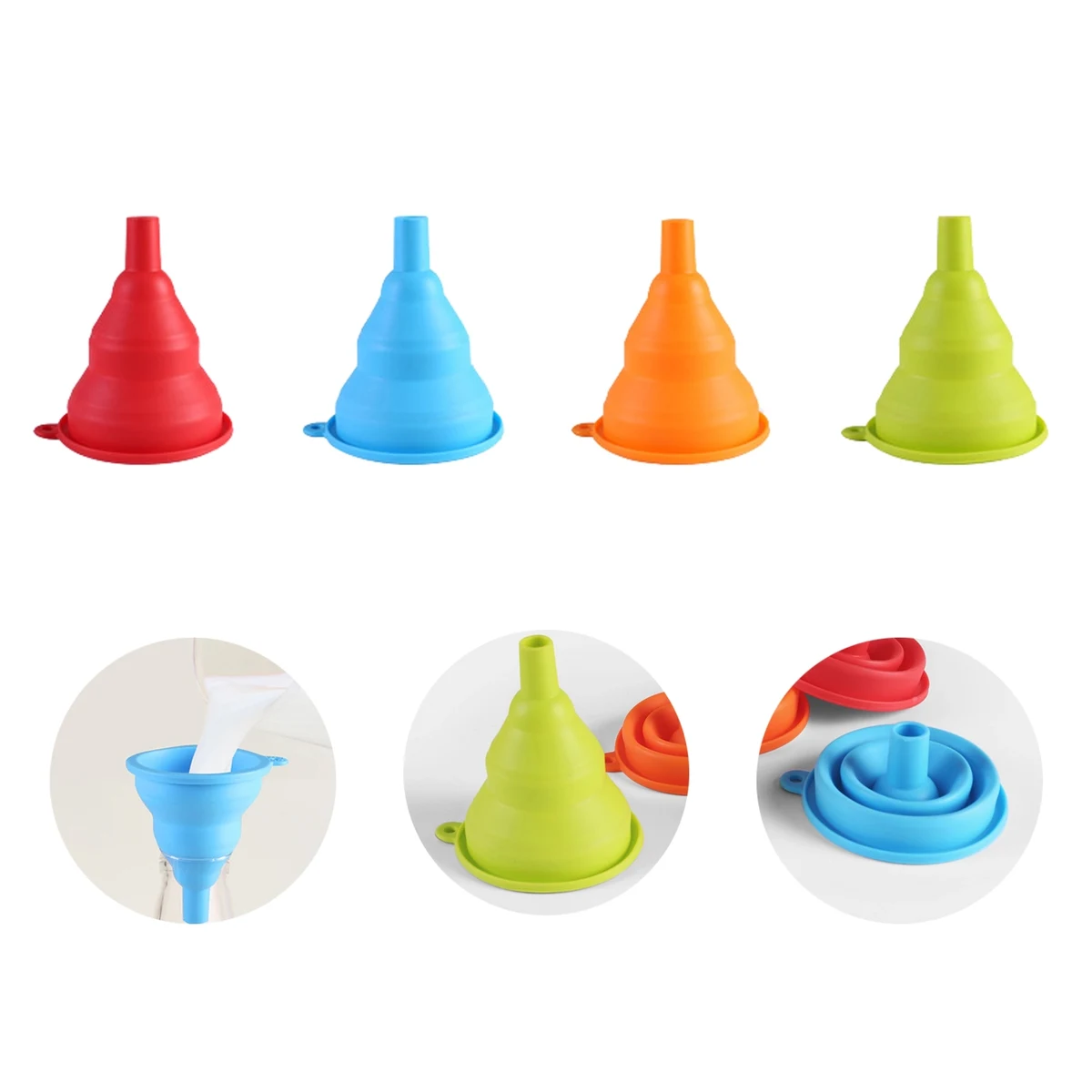 Foldable Silicone Kitchen Funnel 1